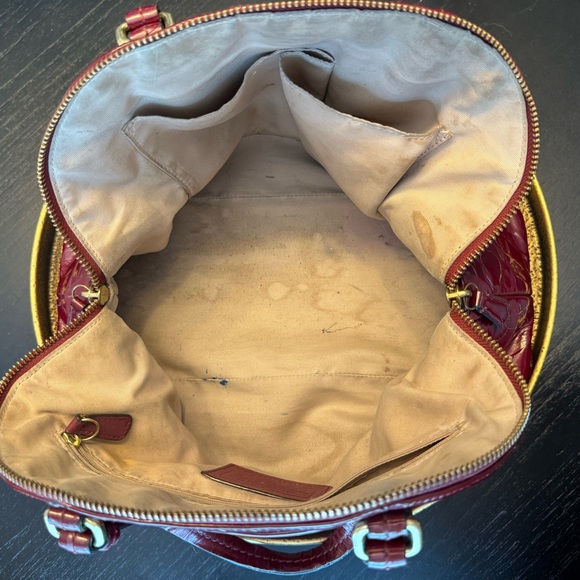 COACH Cora Purse Red Patent Leather Satchel - Picture 6 of 8